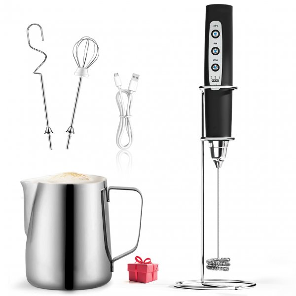 Odiforgo Premium Rechargeable Black Milk Frother