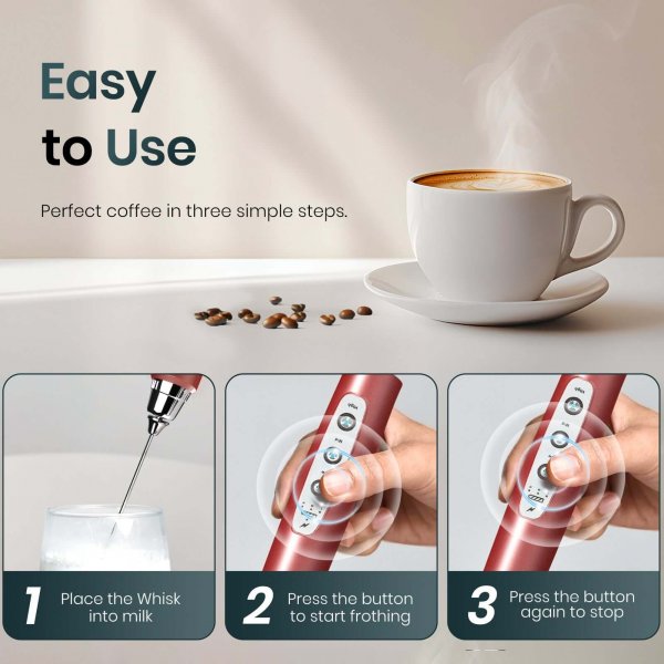 Powerful Red Frother Wand