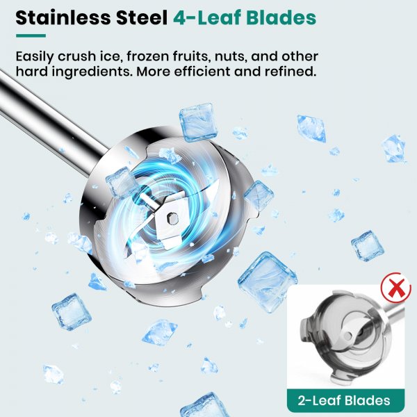 1800W Handheld Immersion Blender 4-in-1 Set