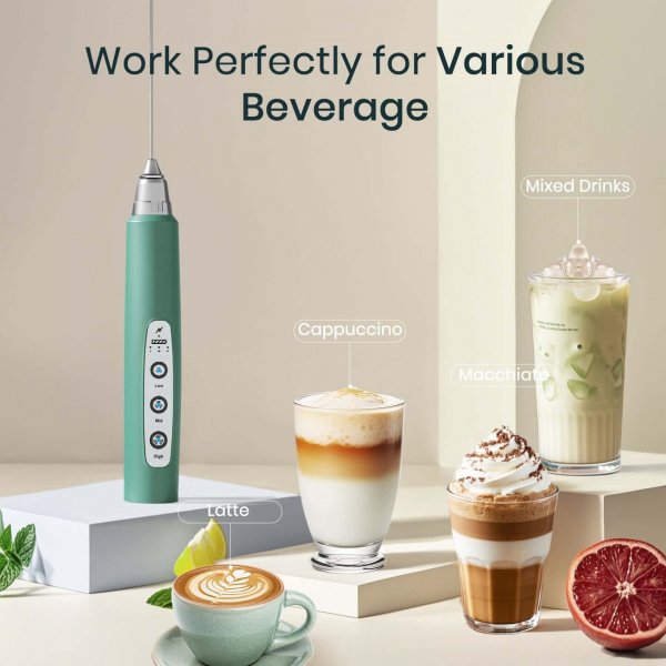Eco-Friendly Green Frother for Coffee