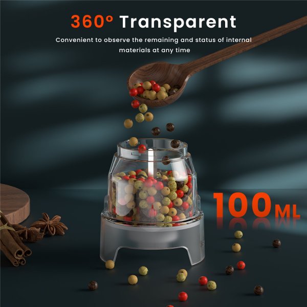 Rechargeable Electric Salt and Pepper Grinder Set