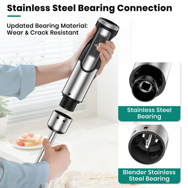 1800W Handheld Immersion Blender 4-in-1 Set