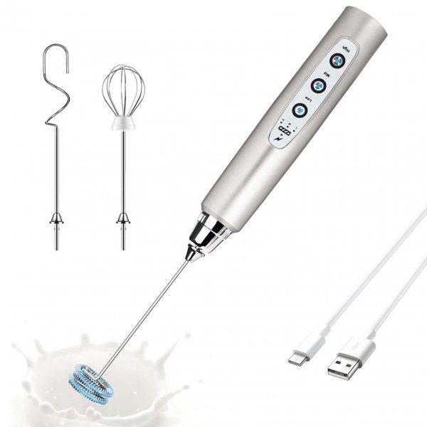 Get Perfect Froth with Our Silver Electric Milk Frother
