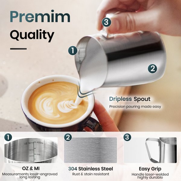 Get Perfect Froth with Our Silver Electric Milk Frother