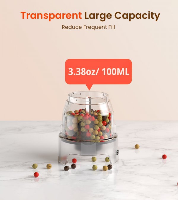 Rechargeable Electric Salt and Pepper Grinder Set